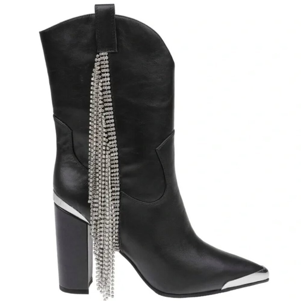 Daniel x Diamond Black Stagecoach Heeled Boot. Sz: 6.5